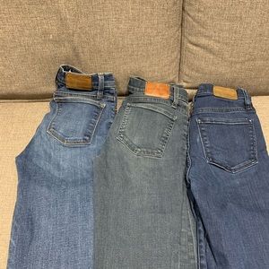 3 pairs of j crew size 25 jeans